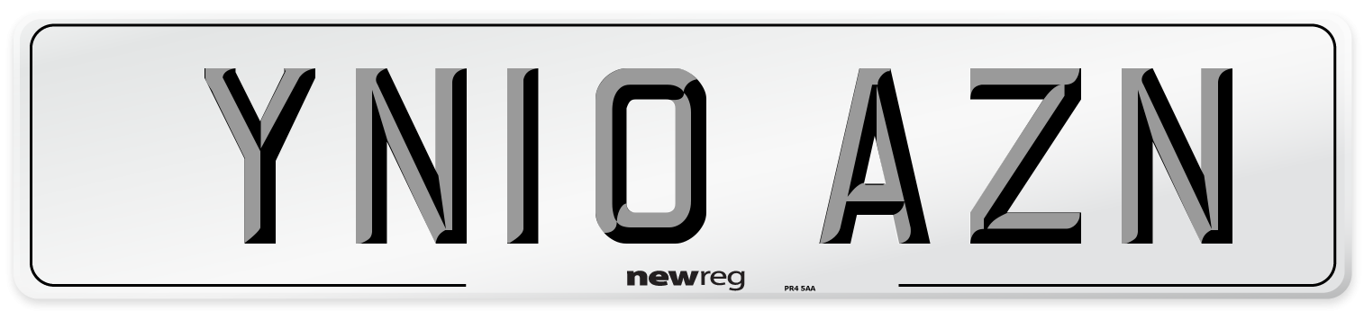 YN10 AZN Number Plate from New Reg